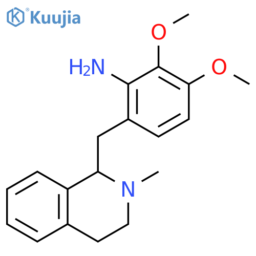 Benzenamine, 2,3-dimethoxy-6-[(1,2,3,4-tetrahydro-2-methyl-1-isoquinolinyl)methyl]- structure
