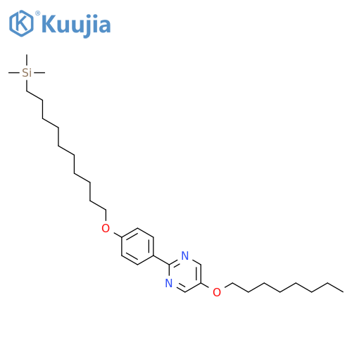 Pyrimidine, 5-(octyloxy)-2-[4-[[10-(trimethylsilyl)decyl]oxy]phenyl]- structure