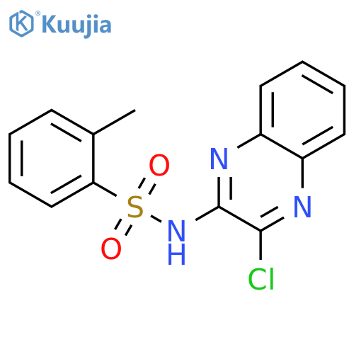 N-(3-chloroquinoxalin-2-yl)-2-methylbenzene-1-sulfonamide structure