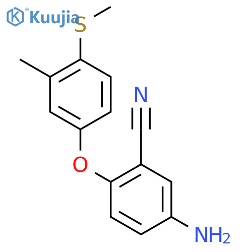 BENZONITRILE, 5-AMINO-2-[3-METHYL-4-(METHYLTHIO)PHENOXY]- structure