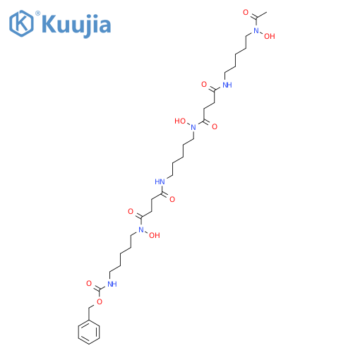 Benzyl (3,14,25-trihydroxy-2,10,13,21,24-pentaoxo-3,9,14,20,25-pentaazatriacontan-30-yl)carbamate structure