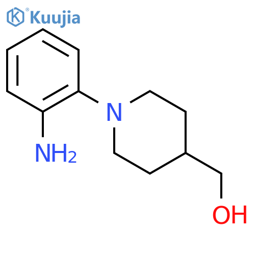 1-(2-Aminophenyl)-4-piperidinemethanol structure