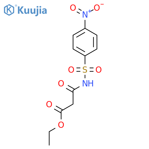Ethyl 3-[(4-nitrobenzene-1-sulfonyl)amino]-3-oxopropanoate structure