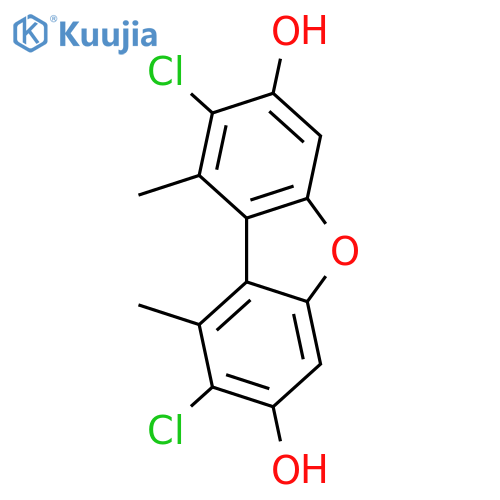 3,7-Dihydroxy-1,9-dimethyldibenzofuran; 2,8-Dichloro structure