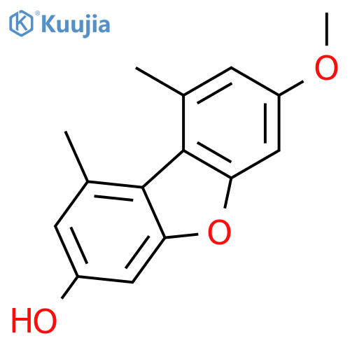 3-Dibenzofuranol, 7-methoxy-1,9-dimethyl- structure