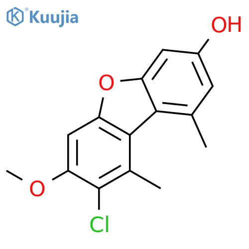 3-DIBENZOFURANOL, 8-CHLORO-7-METHOXY-1,9-DIMETHYL- structure