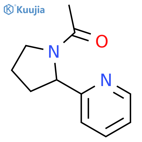 Pyrrolidine, 1-acetyl-2-(2-pyridinyl)- (9ci) structure