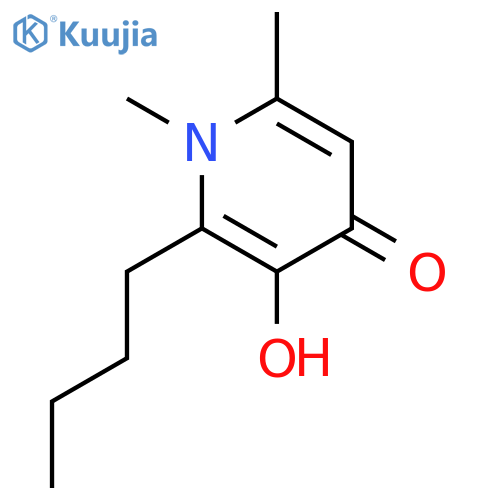 4(1H)-PYRIDINONE, 2-BUTYL-3-HYDROXY-1,6-DIMETHYL- structure