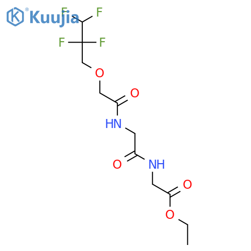 Glycine, N-[(2,2,3,3-tetrafluoropropoxy)acetyl]glycyl-, ethyl ester structure