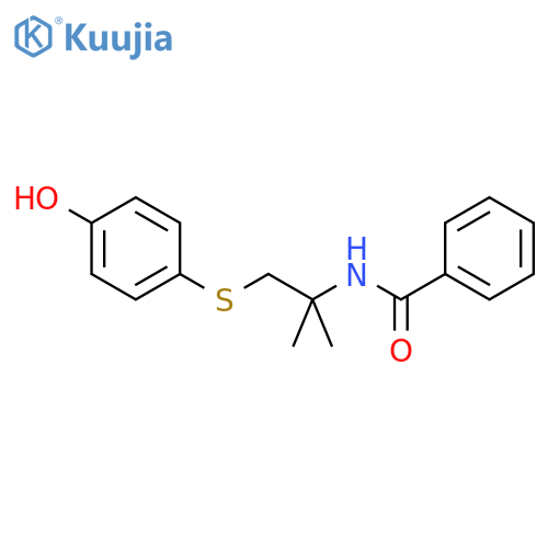 BENZAMIDE, N-[2-[(4-HYDROXYPHENYL)THIO]-1,1-DIMETHYLETHYL]- structure