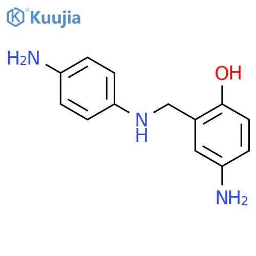 PHENOL, 4-AMINO-2-[[(4-AMINOPHENYL)AMINO]METHYL]- structure