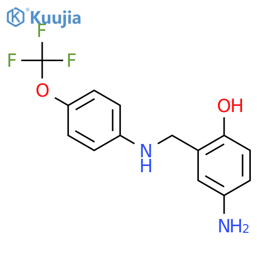 PHENOL, 4-AMINO-2-[[[4-(TRIFLUOROMETHOXY)PHENYL]AMINO]METHYL]- structure