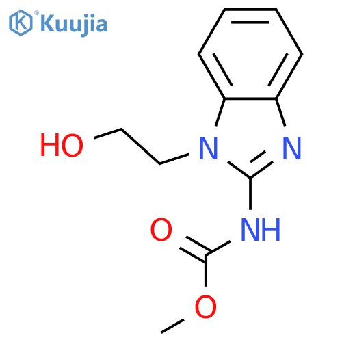 Carbamic acid, [1-(2-hydroxyethyl)-1H-benzimidazol-2-yl]-, methyl ester structure