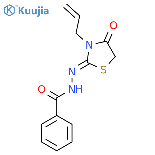 N'-(2Z)-4-oxo-3-(prop-2-en-1-yl)-1,3-thiazolidin-2-ylidenebenzohydrazide structure