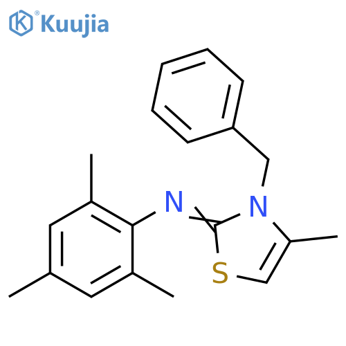 (2Z)-3-benzyl-4-methyl-N-(2,4,6-trimethylphenyl)-2,3-dihydro-1,3-thiazol-2-imine structure