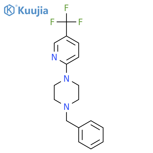 Piperazine, 1-(phenylmethyl)-4-[5-(trifluoromethyl)-2-pyridinyl]- structure
