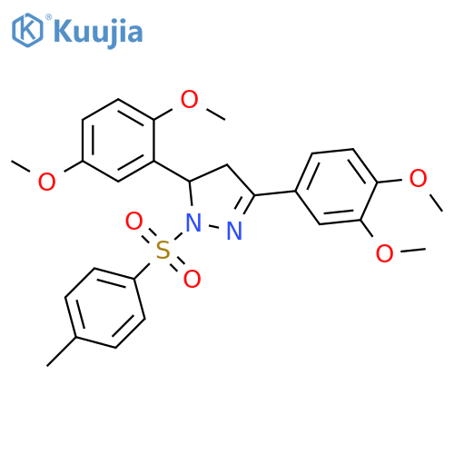 5-(2,5-dimethoxyphenyl)-3-(3,4-dimethoxyphenyl)-1-(4-methylbenzenesulfonyl)-4,5-dihydro-1H-pyrazole structure