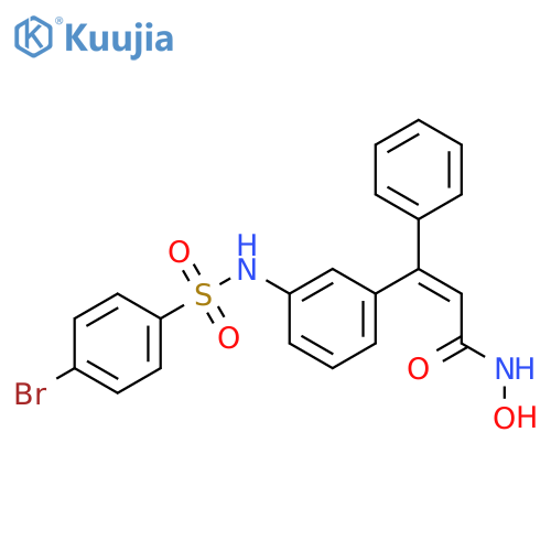2-Propenamide, 3-[3-[[(4-bromophenyl)sulfonyl]amino]phenyl]-N-hydroxy-3-phenyl-, (2Z)- structure