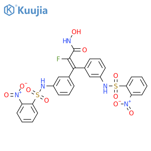 2-Propenamide, 2-fluoro-N-hydroxy-3,3-bis[3-[[(2-nitrophenyl)sulfonyl]amino]phenyl]- structure