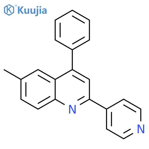 6-methyl-4-phenyl-2-(pyridin-4-yl)quinoline structure