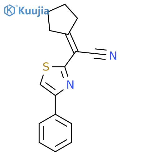 2-cyclopentylidene-2-(4-phenyl-1,3-thiazol-2-yl)acetonitrile structure