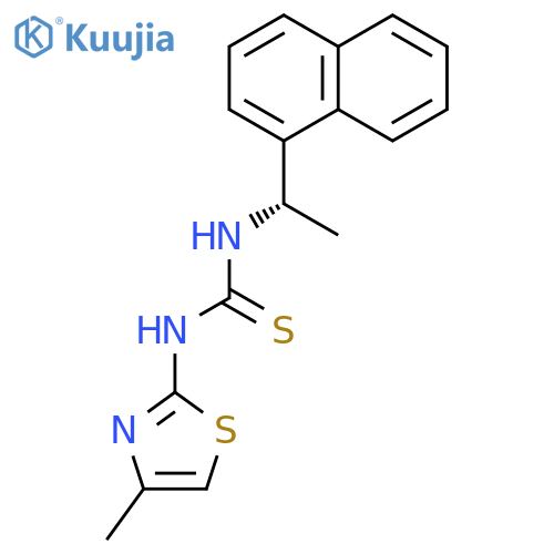 THIOUREA, N-(4-METHYL-2-THIAZOLYL)-N'-[(1S)-1-(1-NAPHTHALENYL)ETHYL]- structure