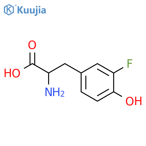2-amino-3-(3-fluoro-4-hydroxy-phenyl)propanoic acid structure