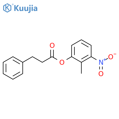 Benzenepropanoic acid, 2-methyl-3-nitrophenyl ester structure