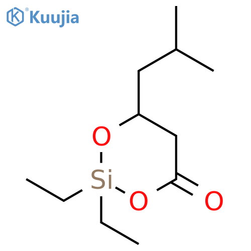 1,3-Dioxa-2-silacyclohexan-4-one, 2,2-diethyl-6-(2-methylpropyl)- structure