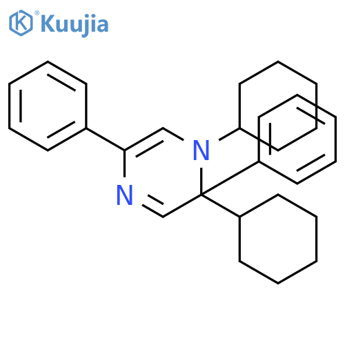 Pyrazine,1,2-dicyclohexyl-1,2-dihydro-2,5-diphenyl- structure