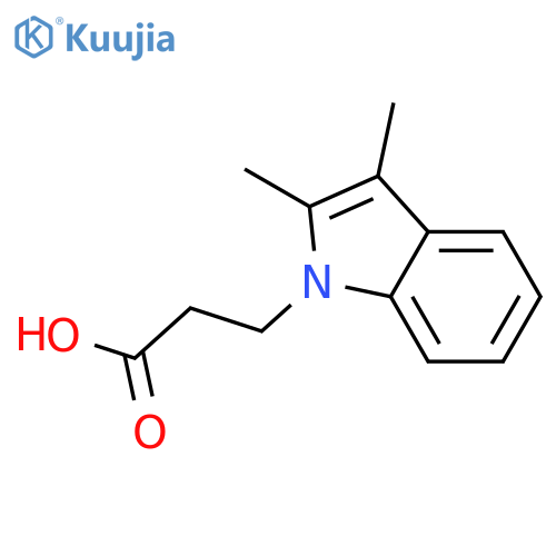 3-(2,3-dimethyl-1H-indol-1-yl)propanoic acid structure
