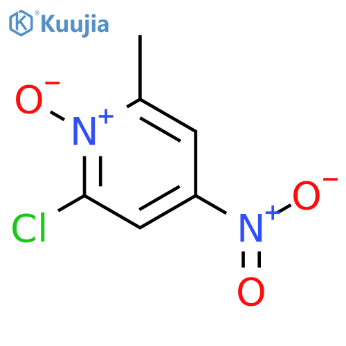 Pyridine, 2-chloro-6-methyl-4-nitro-, 1-oxide structure