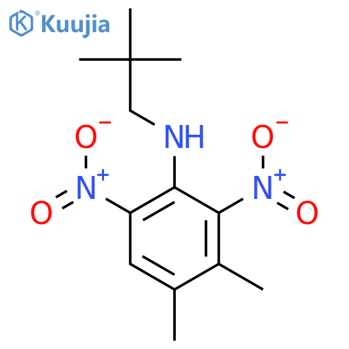 Benzenamine, N-(2,2-dimethylpropyl)-3,4-dimethyl-2,6-dinitro- structure