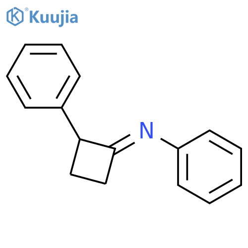 Benzenamine, N-(2-phenylcyclobutylidene)- structure