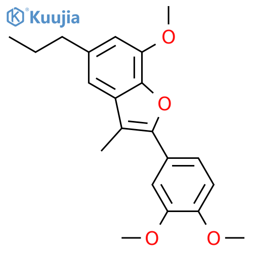 Benzofuran, 2-(3,4-dimethoxyphenyl)-7-methoxy-3-methyl-5-propyl- structure
