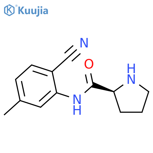 2-Pyrrolidinecarboxamide, N-(2-cyano-5-methylphenyl)-, (2S)- structure