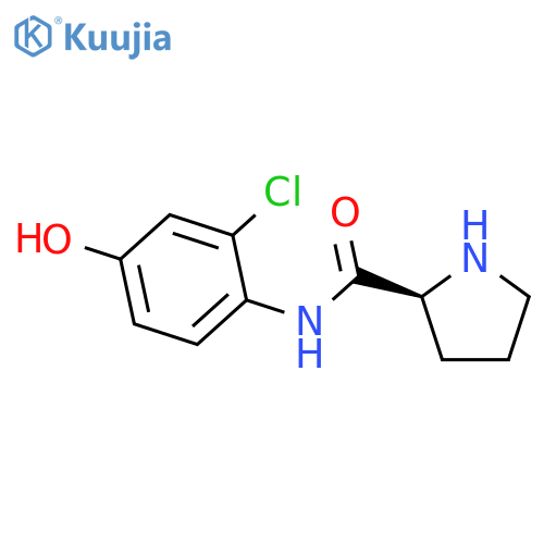 2-Pyrrolidinecarboxamide, N-(2-chloro-4-hydroxyphenyl)-, (2S)- structure