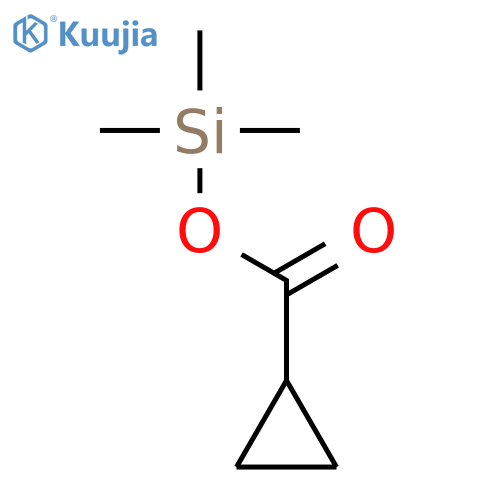 Cyclopropanecarboxylic acid, trimethylsilyl ester structure