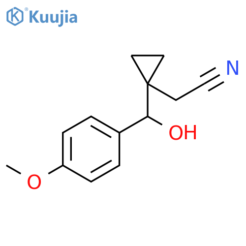 Cyclopropaneacetonitrile, 1-[hydroxy(4-methoxyphenyl)methyl]- structure