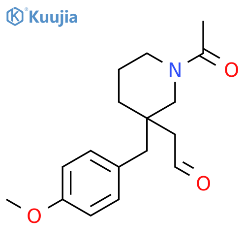3-Piperidineacetaldehyde, 1-acetyl-3-[(4-methoxyphenyl)methyl]- structure
