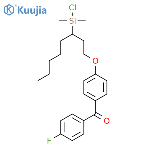 Methanone, [4-[[3-(chlorodimethylsilyl)octyl]oxy]phenyl](4-fluorophenyl)- structure