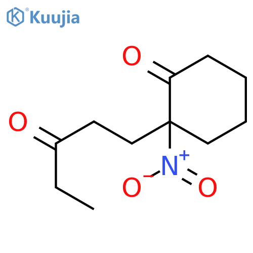 CYCLOHEXANONE, 2-NITRO-2-(3-OXOPENTYL)- structure