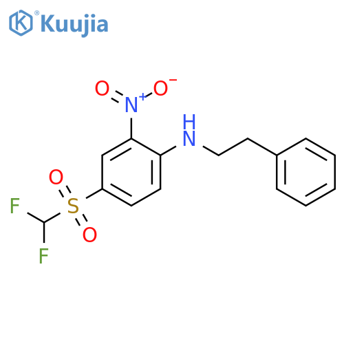 Benzeneethanamine, N-[4-[(difluoromethyl)sulfonyl]-2-nitrophenyl]- structure