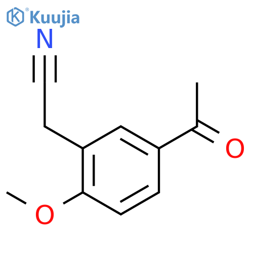 2-(5-acetyl-2-methoxyphenyl)acetonitrile structure