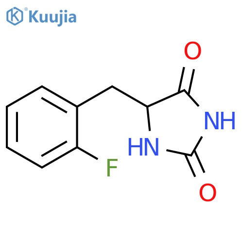 5-[(2-fluorophenyl)methyl]-2,4-Imidazolidinedione structure