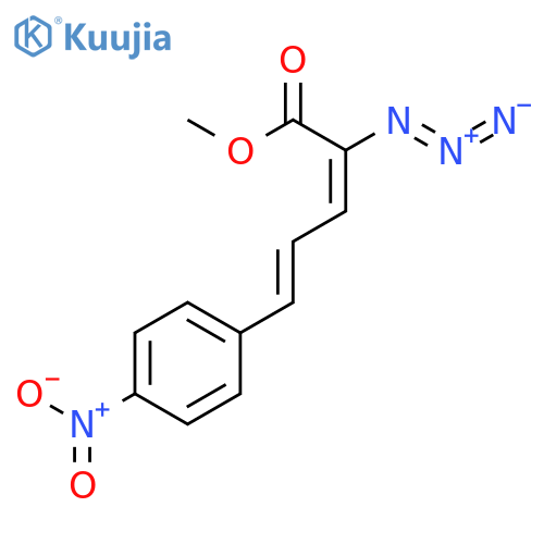 2,4-Pentadienoic acid, 2-azido-5-(4-nitrophenyl)-, methyl ester structure