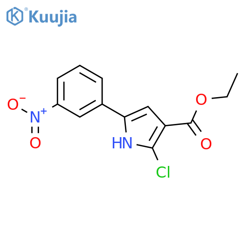 1H-Pyrrole-3-carboxylic acid, 2-chloro-5-(3-nitrophenyl)-, ethyl ester structure