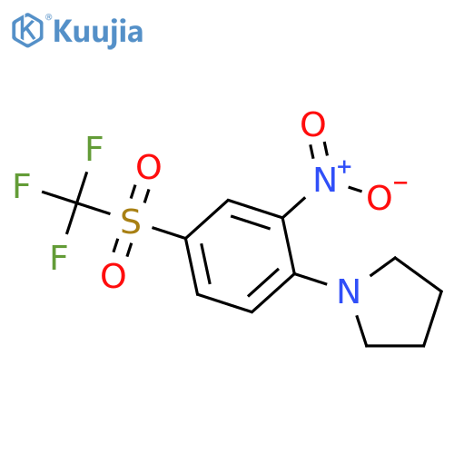1-{2-Nitro-4-(trifluoromethyl)sulfonylphenyl}pyrrolidine structure