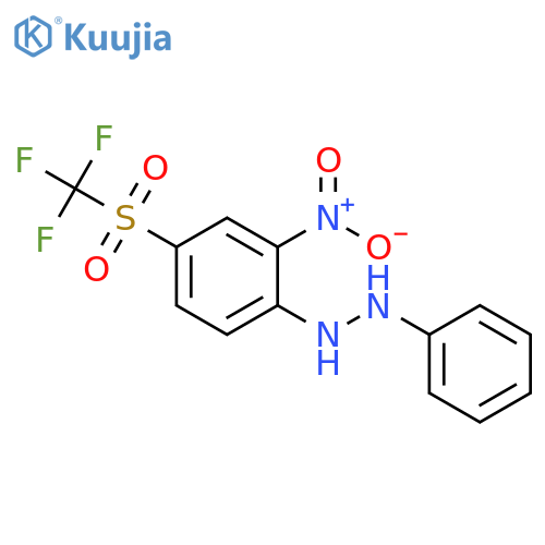 HYDRAZINE, 1-[2-NITRO-4-[(TRIFLUOROMETHYL)SULFONYL]PHENYL]-2-PHENYL- structure