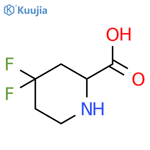 (2S)-4,4-difluoropiperidine-2-carboxylic acid structure